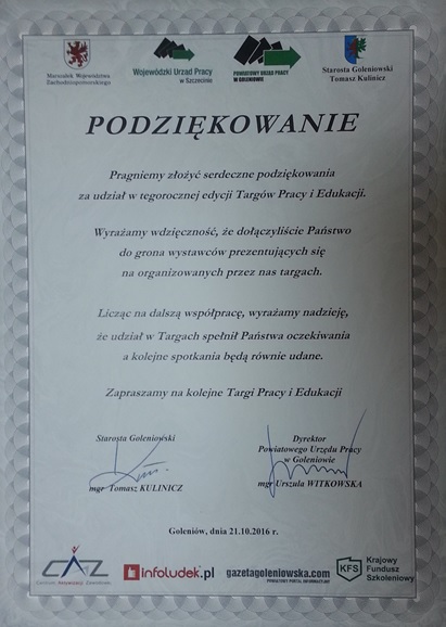 Podziękowanie